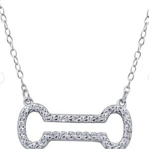 Sparkling Silver Bone Necklace for Women